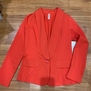 China Red Women’s 1-Button Jacket in Size Small